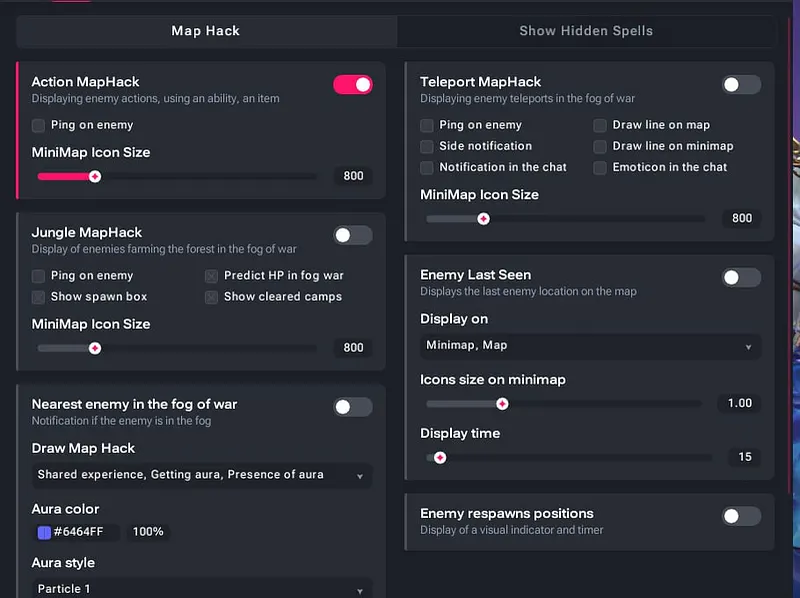 MapHack for Dota 2: Everything You Need to Know & How to Download It interface screenshot