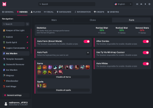 Melonity cheat configuration panel